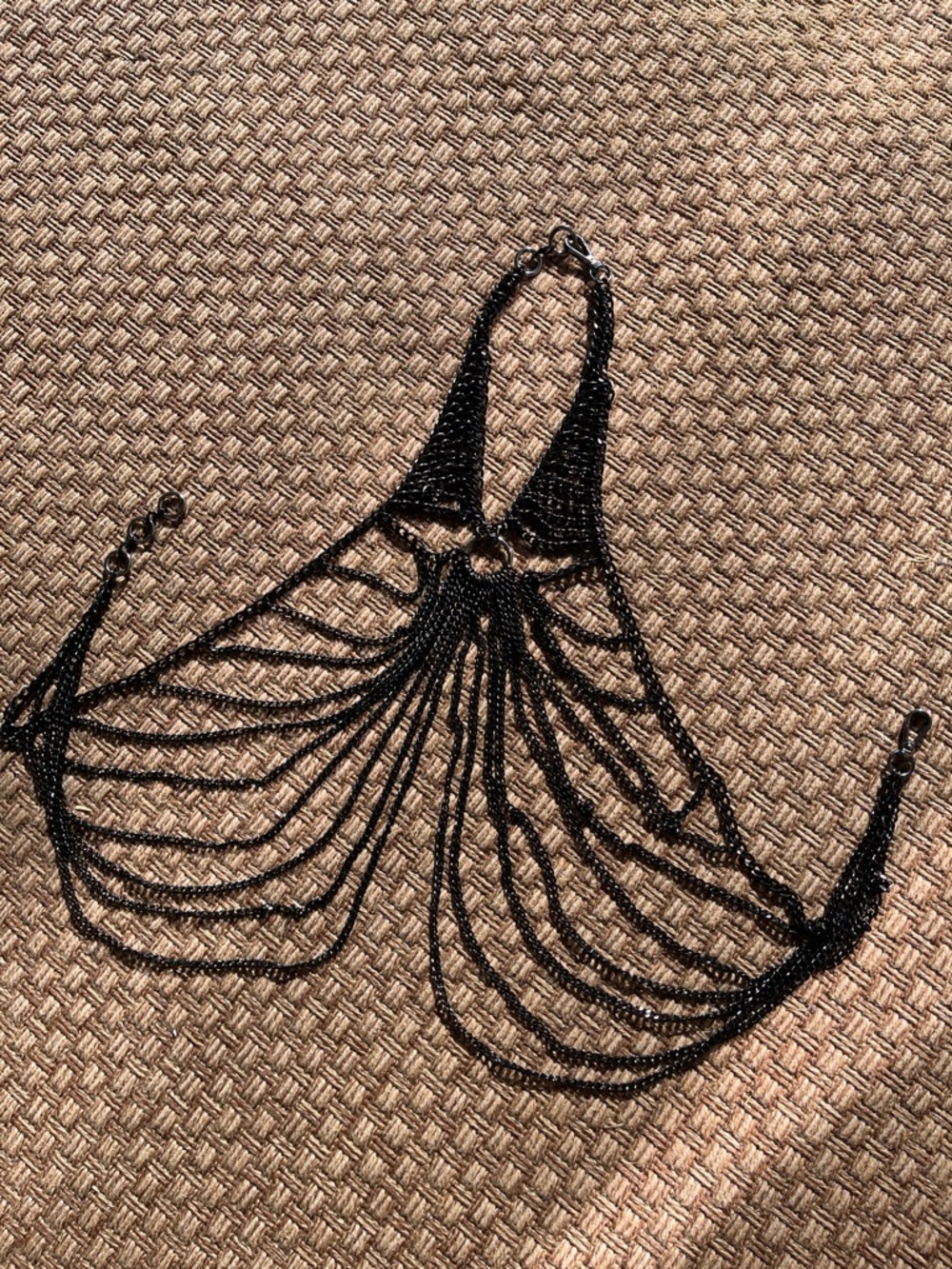 Heavy Black Halter Neck Chainmail Top⛓️
